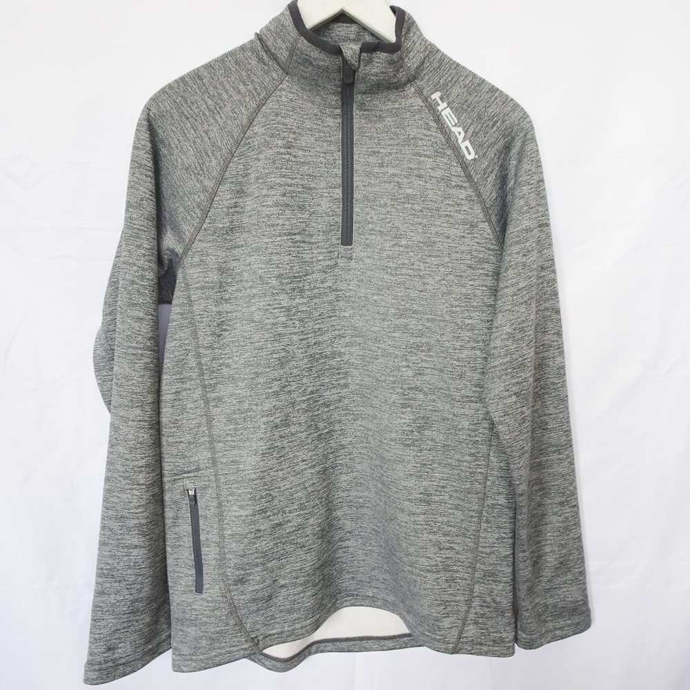 HEAD Space Gray 1/4 Zip Athletic Tennis Sweater